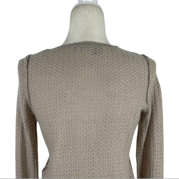 360 Cashmere Cashmere Pullover Sweater Ribbed Cuffs Inside out Stitching Small - Picture 11 of 14